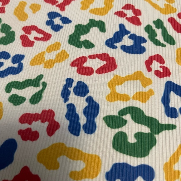 Beach Riot Set Primary Color Leopard Print Matching Set SZ Large - Picture 10 of 11